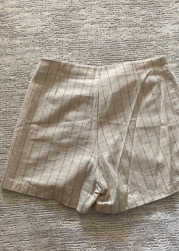 LC Waikiki Keten karışımlı bej şort etek