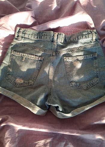 26 Beden mavi Renk Kadın Mavi Mini Denim Şort