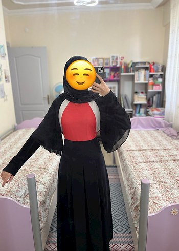 42 Beden siyah Renk Uzun Siyah Desenli Gotik Elbise