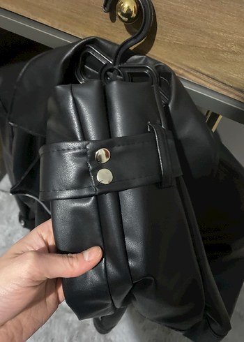 Siyah Deri Kadın Biker Ceket - Görsel 2