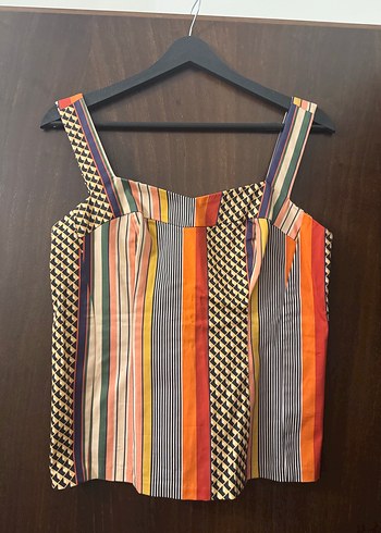 Çizgili renkli Kadın Bluz - Görsel 6