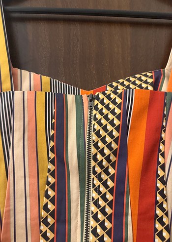 Çizgili renkli Kadın Bluz - Görsel 2