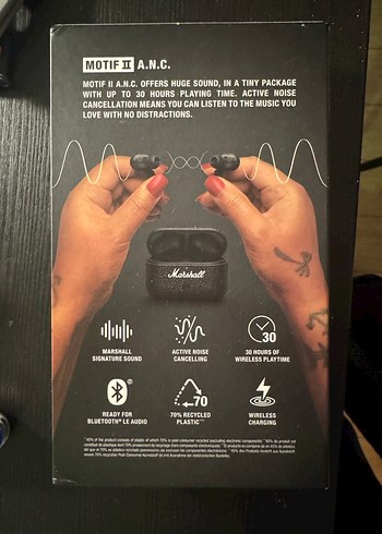 Marshall Motif II Kablosuz Kulaklık Siyah - Görsel 3