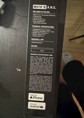 Marshall Motif II Kablosuz Kulaklık Siyah - Görsel 2