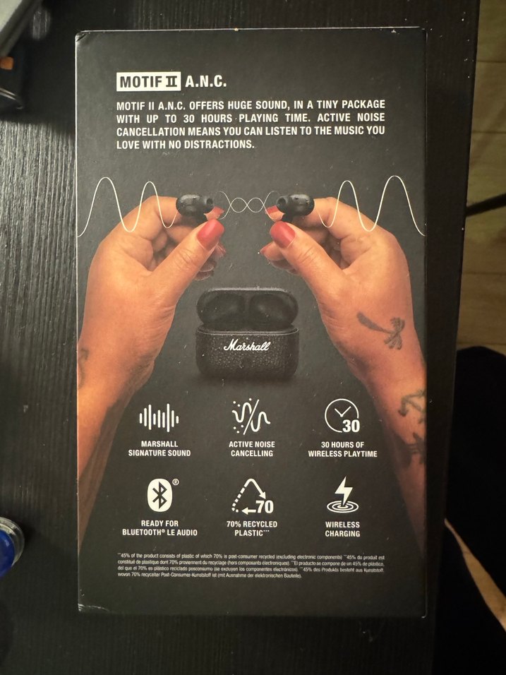 Marshall Motif II Kablosuz Kulaklık Siyah - Görsel 3