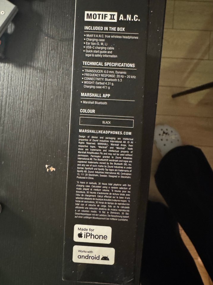 Marshall Motif II Kablosuz Kulaklık Siyah - Görsel 2