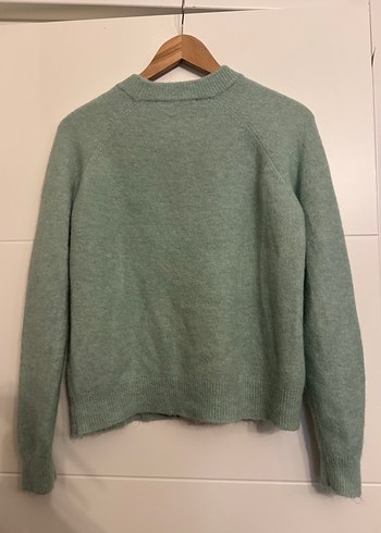 Yeşil Kadın Alpaca Yün Kazak - Görsel 5