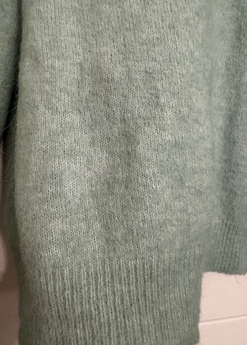 Yeşil Kadın Alpaca Yün Kazak - Görsel 4