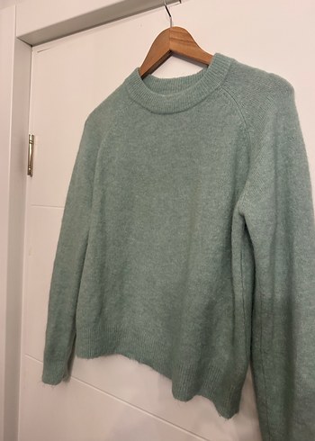 Yeşil Kadın Alpaca Yün Kazak - Görsel 3