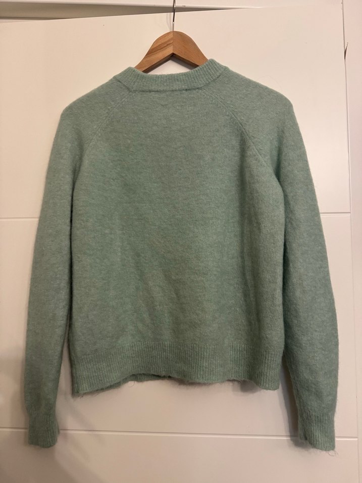 Yeşil Kadın Alpaca Yün Kazak - Görsel 5