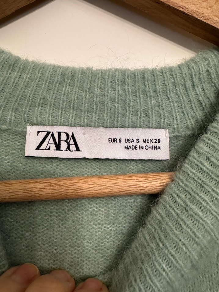 Yeşil Kadın Alpaca Yün Kazak - Görsel 2