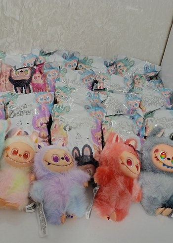  Beden Renk yeni labubu peluş oyuncak anahtarlıklı labubular