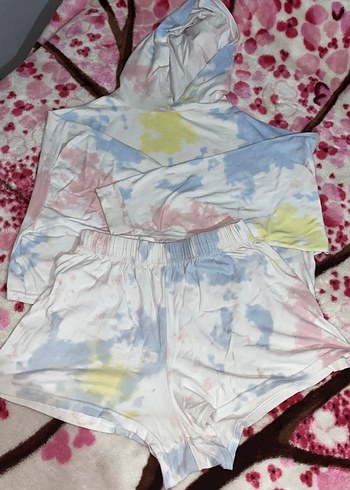 Pastel Renkli Tie-Dye Hamile Pijama Takımı