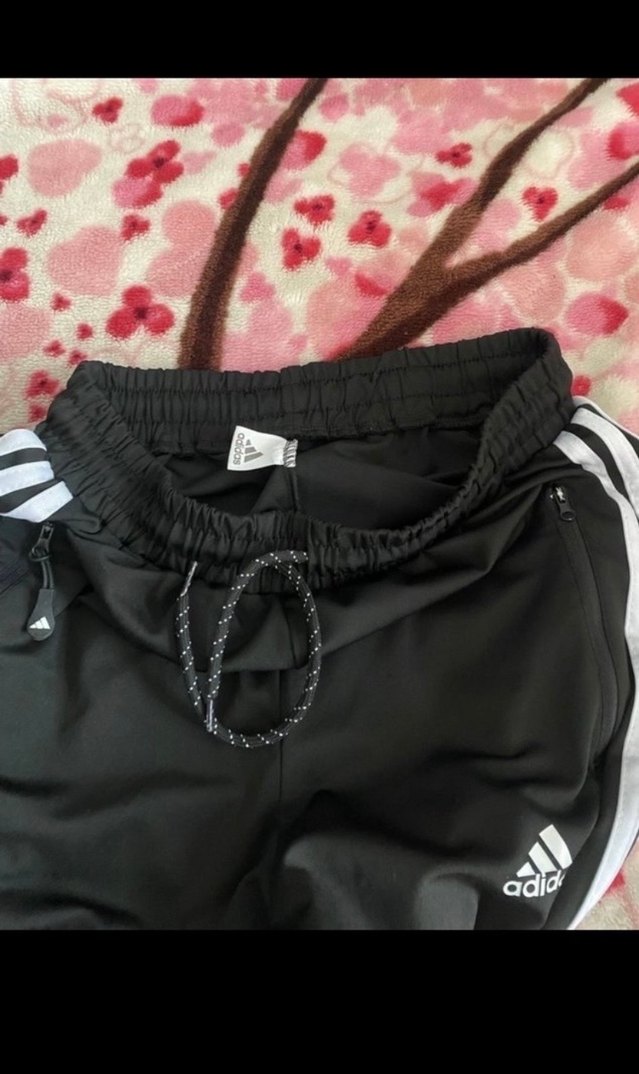 adidas Siyah Zebra Desenli Rahat Kesim Eşofman - Görsel 3