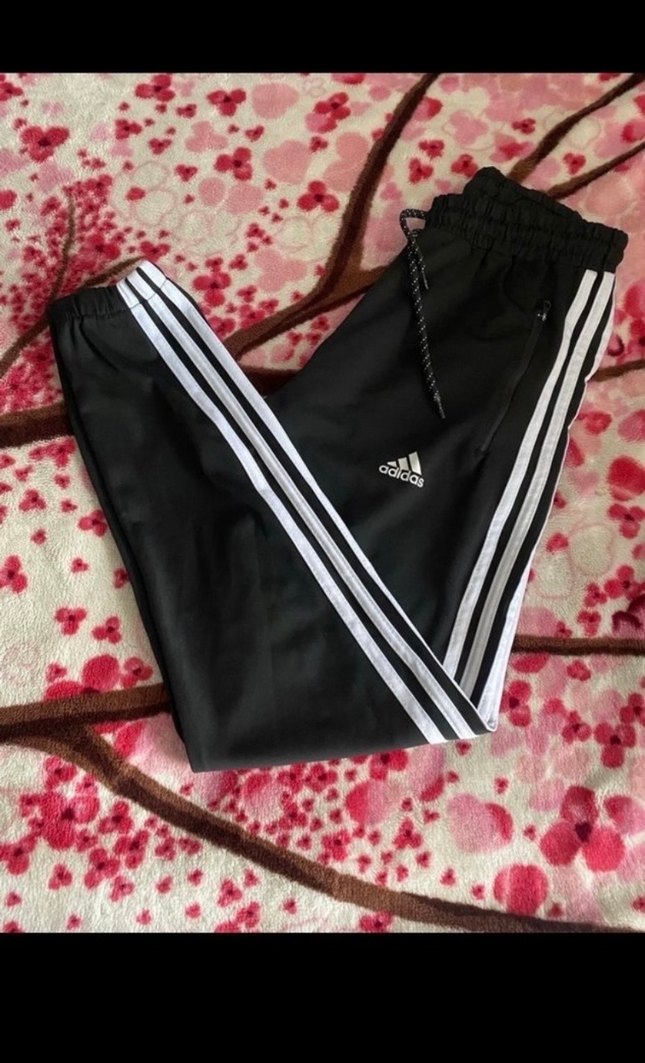 adidas Siyah Zebra Desenli Rahat Kesim Eşofman - Görsel 2
