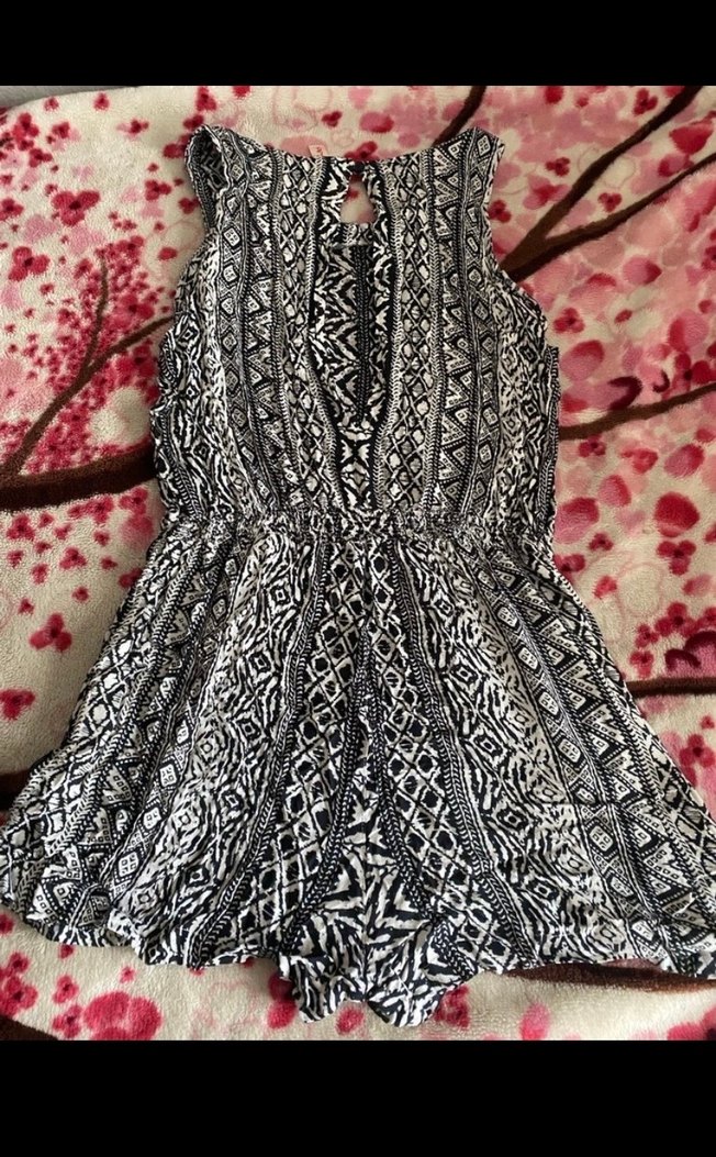 Desenli Bohem Mini Kadın Tulum - Görsel 2