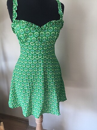 Diğer Zara model yeşil elbise