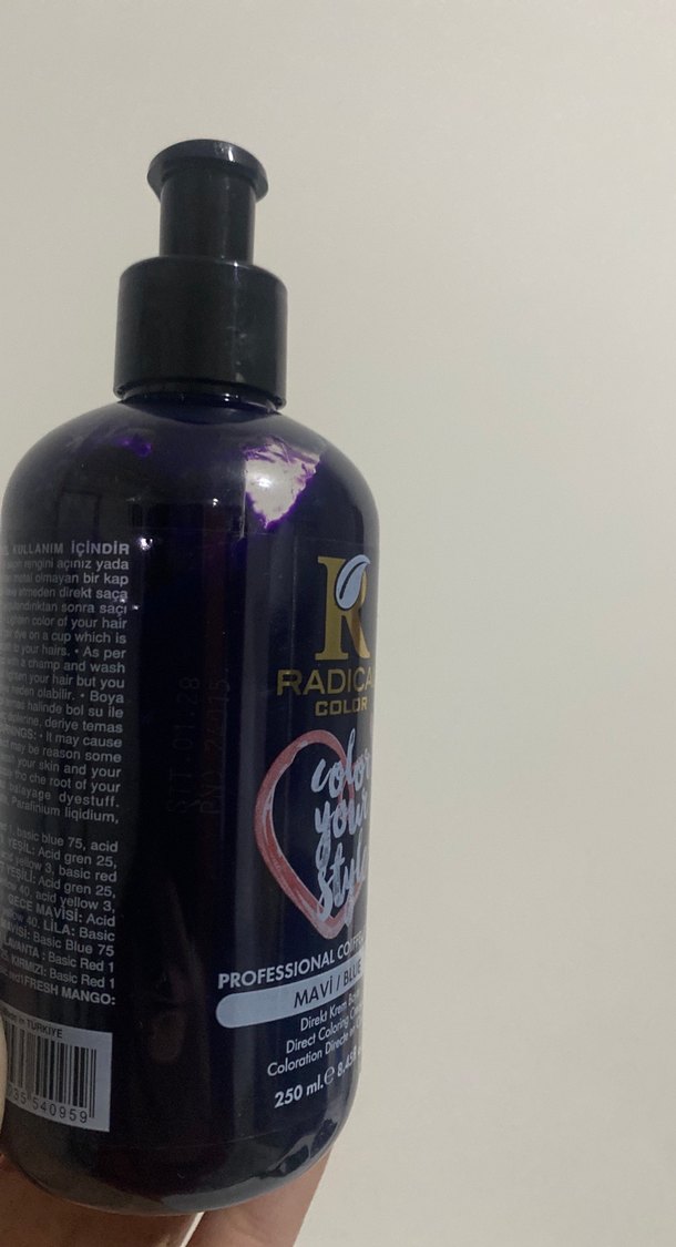 Radical Mavi Saç Boyası 250 ml - Görsel 2
