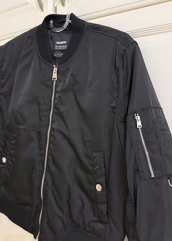 Pull&Bear Siyah Bomber Kadın Ceket - Görsel 4
