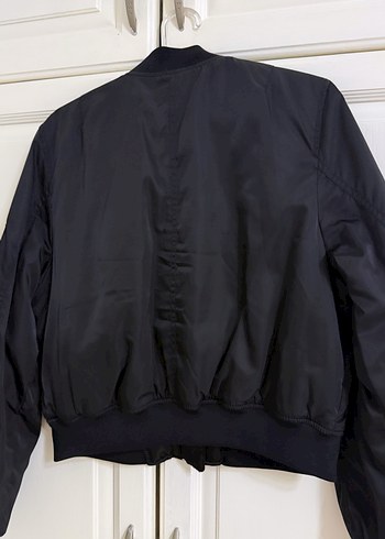 Pull&Bear Siyah Bomber Kadın Ceket - Görsel 5