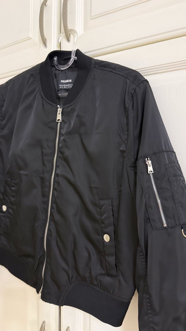 Pull&Bear Siyah Bomber Kadın Ceket - Görsel 4