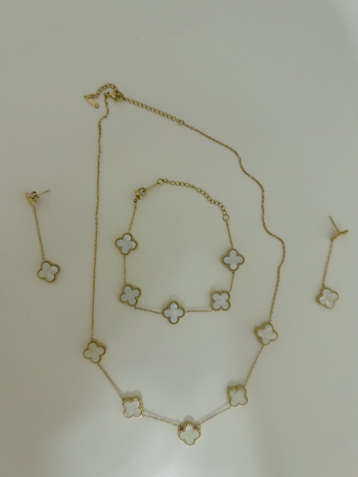 Kolye, bileklik, küpe seti - Görsel 2