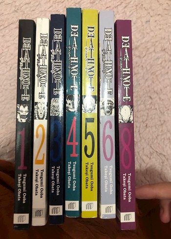 Death Note Manga Serisi 1-8 Ciltler
