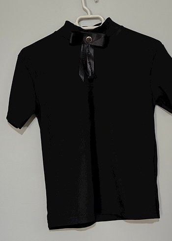 Düğmeli Siyah Kısa Kollu Gotik Kadın Gömlek