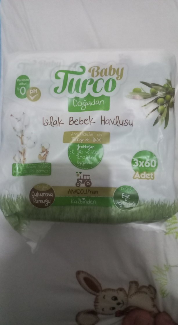 Turco Baby Doğal Bebek Islak Mendil 3x60'lı - Görsel 2
