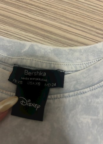 Bershka Gri Pamuklu Baskılı Tişört
