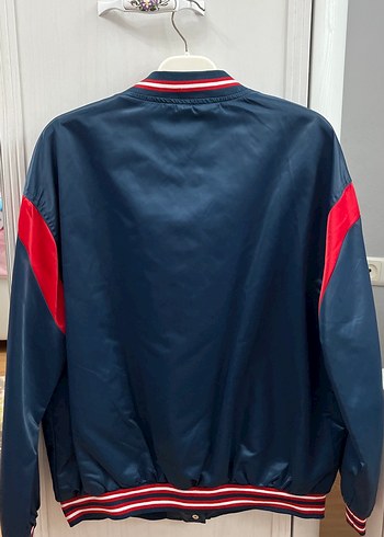 Bershka Mavi Street Wear Bomber Ceket