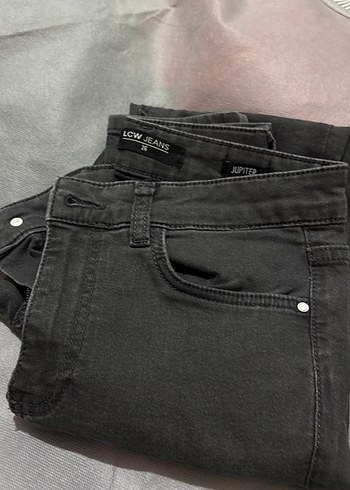Gri Düğmeli LCW Jeans Salaş Midi Kot