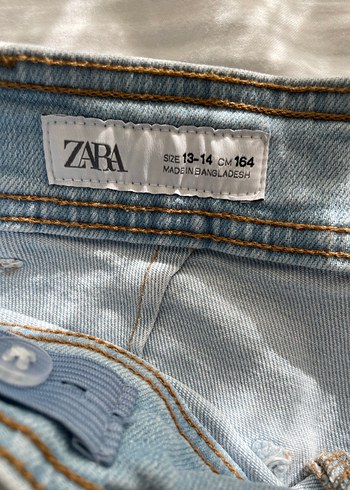 Zara Düğmeli Mavi Midi Zara Kot Pantolon!