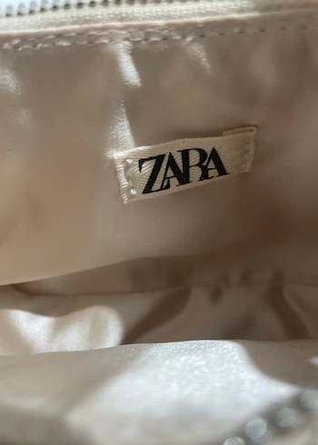 Zara Hiç kullanılmamış zarif taşlı bej Zara çanta!