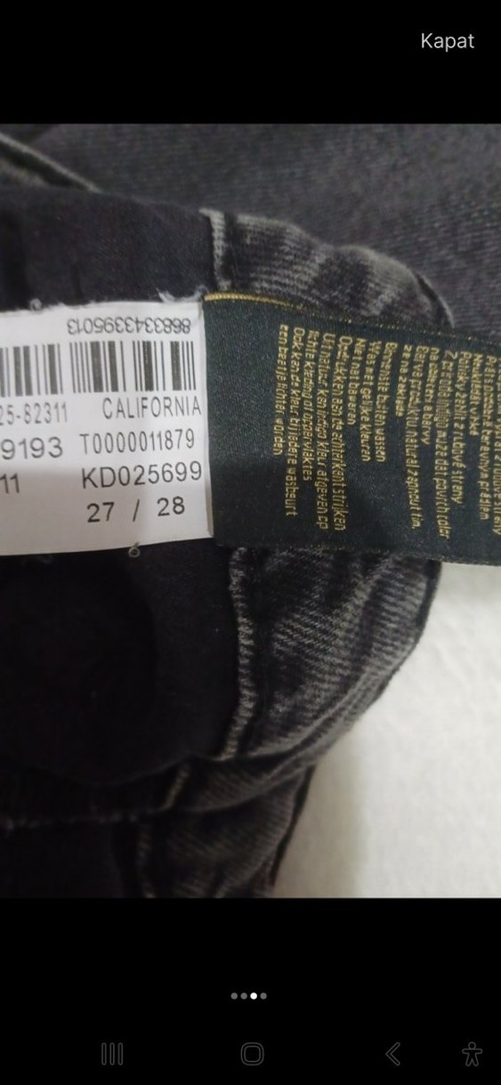 Kadın Siyah Denim Yırtmaçlı Regular Fit Pantolon - Görsel 4