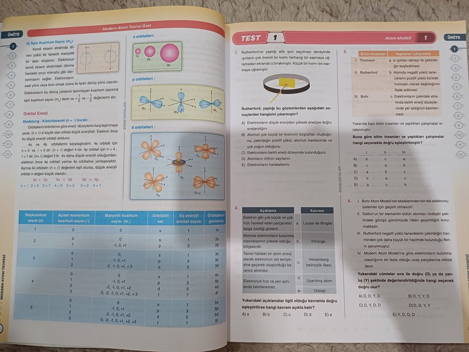 Aydın AYT Kimya Konu Özetli Soru Bankası - Görsel 2