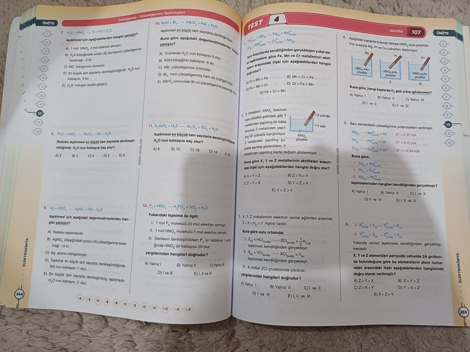 Aydın AYT Kimya Konu Özetli Soru Bankası - Görsel 4