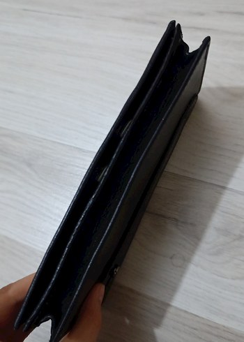 Siyah Deri Fermuarlı Kadın Cüzdanı - Görsel 4