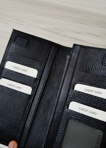 Siyah Deri Fermuarlı Kadın Cüzdanı - Görsel 2