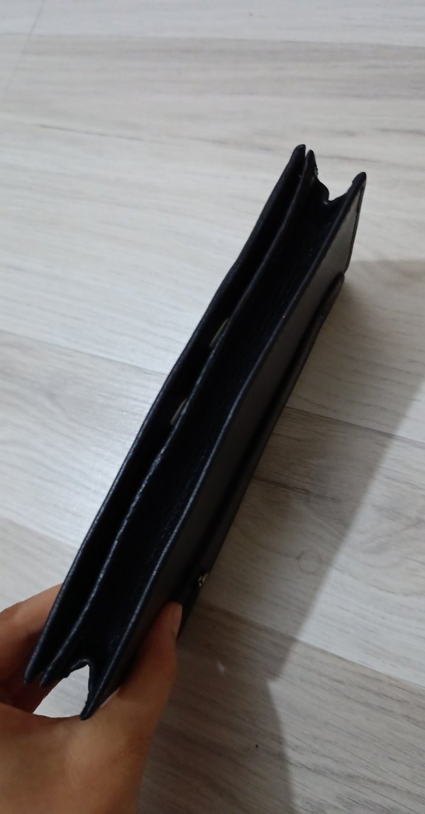 Siyah Deri Fermuarlı Kadın Cüzdanı - Görsel 4