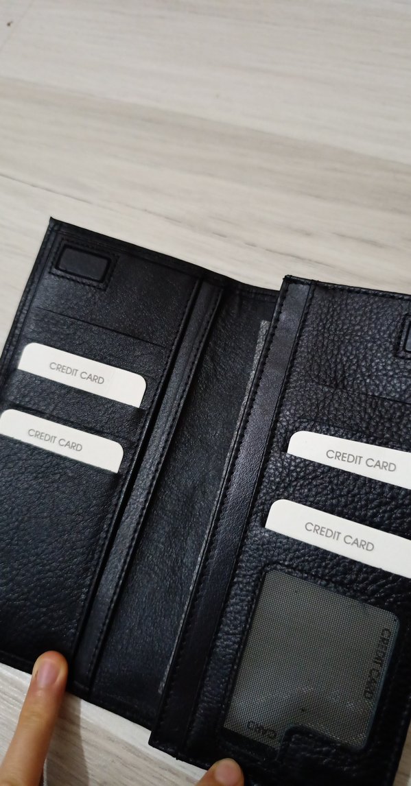 Siyah Deri Fermuarlı Kadın Cüzdanı - Görsel 2