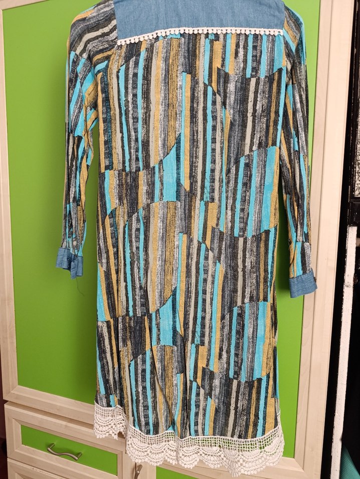 Bohem Çok Renkli Uzun Kollu Tunik - Görsel 2