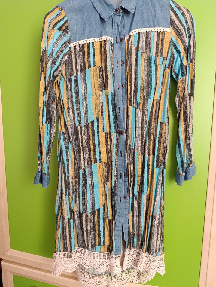 Bohem Çok Renkli Uzun Kollu Tunik - Görsel 3