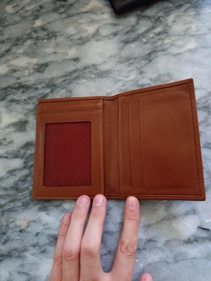 kahverengi deri Erkek Cüzdanı - Görsel 3
