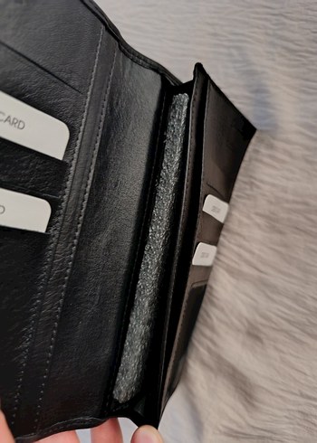 siyah deri kadın cüzdanı - Görsel 5