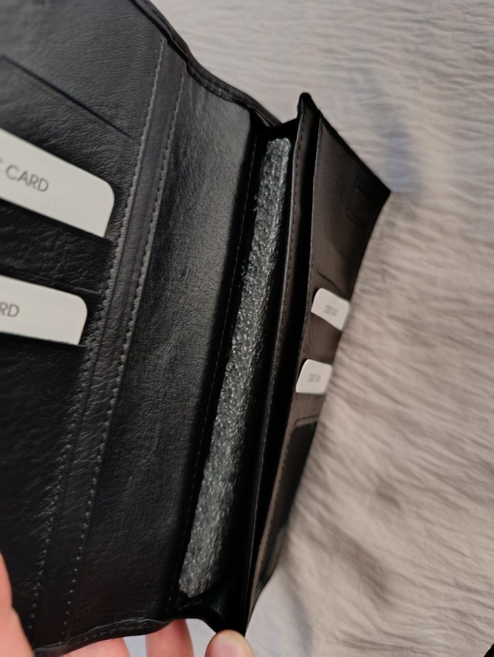 siyah deri kadın cüzdanı - Görsel 5