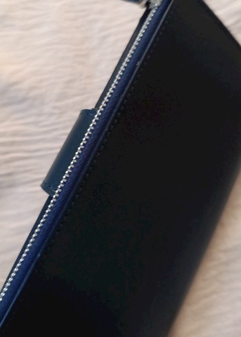 Koyu Mavi Deri Kadın Cüzdanı - Görsel 2