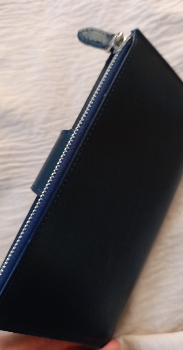 Koyu Mavi Deri Kadın Cüzdanı - Görsel 2