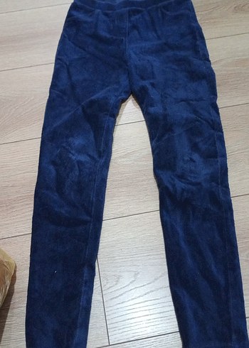 Kızlar İçin Lacivert Elastik Bel Denim Pantolon