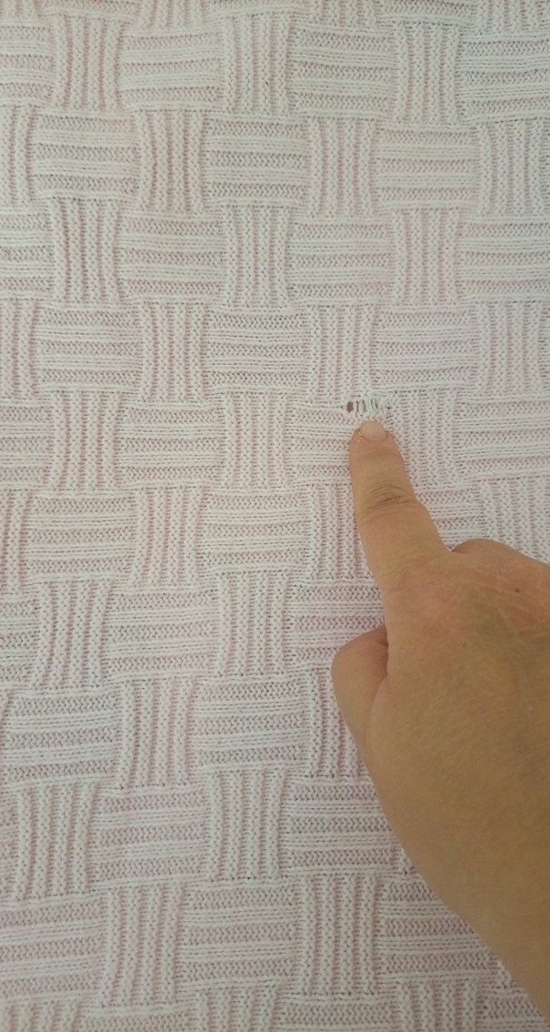 pembe örme bebek örtüsü - Görsel 2